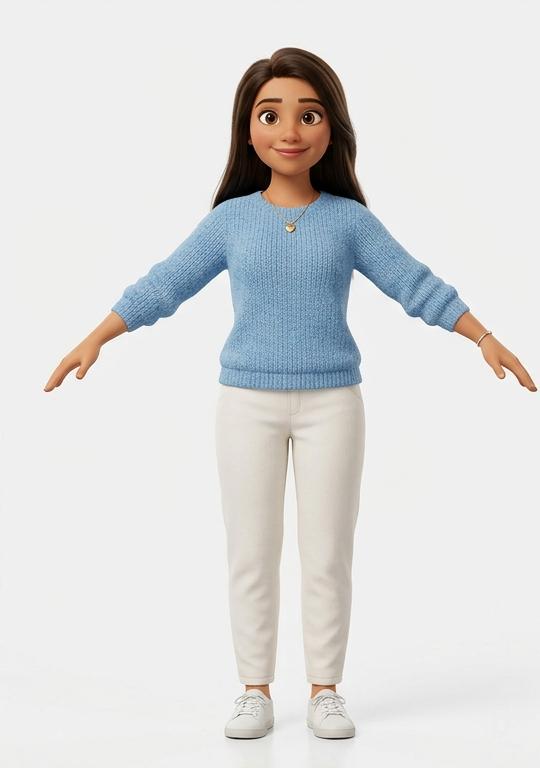 Mom, in a cozy blue sweater